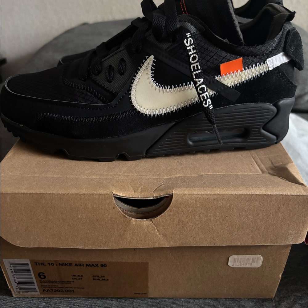 Nike Air Max 90 Black with White Swoosh